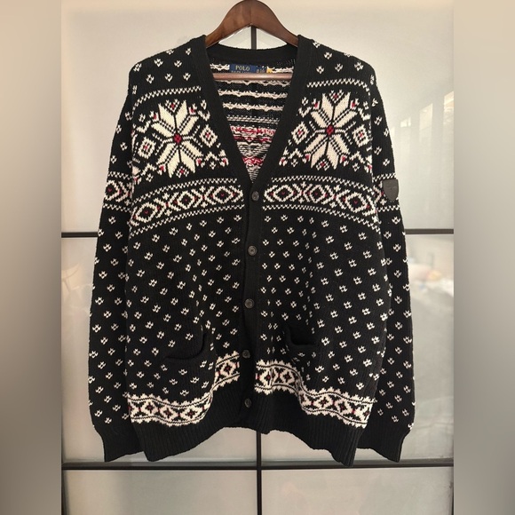 Polo Ralph Lauren Holiday Snowflake Cardigan Sweater - Picture 4 of 5